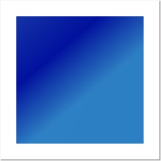 Blue Gradient Color Posters and Art